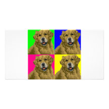 Golden Labrador Retriever Collage Photo Card