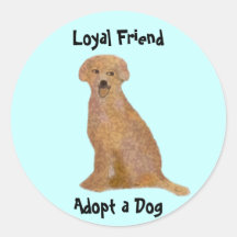 Golden Labrador Retriever Dog Adoption Stickers