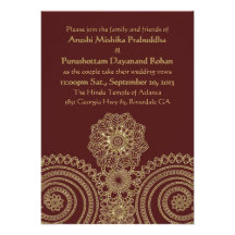 Golden Lace (5x7 Wedding Invitation)