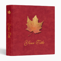 Golden Leaf 3 Ring Binder