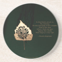 Golden Leaf Beverage Coasters