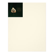 Golden Leaf Custom Letterhead