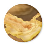 Golden Leaf -  Gold Color Therapy Art Fridge Magnets