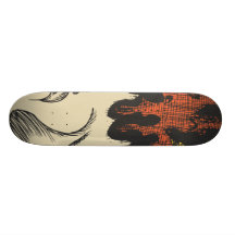 Golden leaf skull skate decks