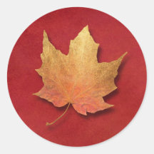 Golden Leaf Stickers