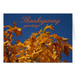 Golden Leaves Thanksgiving card