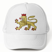 Golden Leo emblem - Lion Shield Trucker Hats
