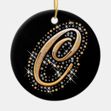 Golden Letter C - Ornament
