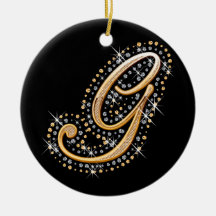 Golden Letter G - Ornament