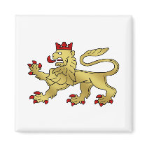 Golden Lion emblem - Lion Shield Magnet