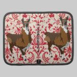 Golden Llama Red Damask Rickshaw Folio planners