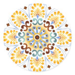 Golden Mandala Round Sticker