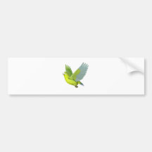 Golden-Mantled Racket Tailed Parrot Bumper Sticker