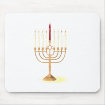Golden Menorah Mouse Pads