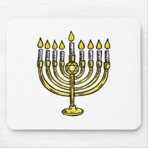 Golden Menorah Mousepad