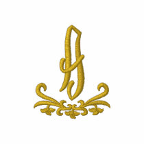 Golden Monogram Embroidered Polo