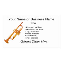 Golden Orange Trumpet Business Cards