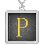 Golden P Monogram Pendants