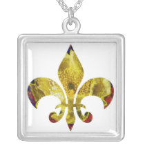 Golden  Pattern  : Fleur de Lis Pendants