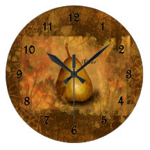 Golden Pear Botanical Clocks