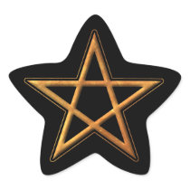 Golden Pentagram Sticker