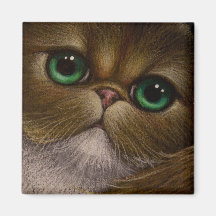 GOLDEN PERSIAN CAT Magnet