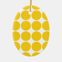 Golden Polka Dot Circles & Spots : Gold Polka Dots Christmas Tree Ornament