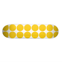 Golden Polka Dot Circles & Spots : Gold Polka Dots Skate Board Decks