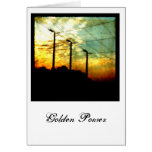 Golden Power Greeting Cards