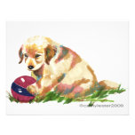 Golden Puppy with Ball Custom Announcements