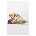 Golden Puppy with Ball Personalized Stationery