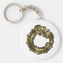 Golden Quetzalcoatl Key Chains