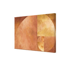 Golden Ratio, Fibonacci Spiral Canvas Print