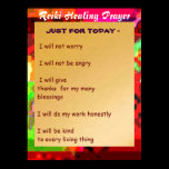 Golden REIKI HEALING PRAYER SCRIPT posters