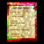 Golden REIKI HEALING PRAYER SCRIPT posters