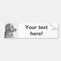 Golden Retreiver Profile Bumper Stickers