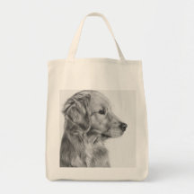 Golden Retreiver Profile Canvas Bag