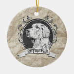 GOLDEN RETRIEVER (2) CHRISTMAS TREE ORNAMENTS