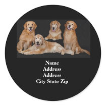Golden Retriever Address Label