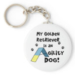 Golden Retriever Agility Dog Keychain