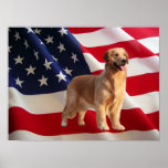 Golden Retriever All American Print