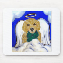 Golden Retriever Angel Mouse Pads