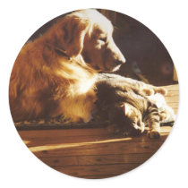 Golden Retriever Best Friends Sticker