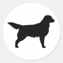 Golden Retriever (black) Stickers