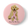 Golden Retriever Breast Cancer Button