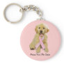 Golden Retriever Breast Cancer Keychain