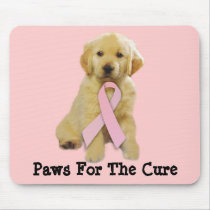 Golden Retriever Breast Cancer Mousepad mousepads