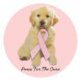 Golden Retriever Breast Cancer Sticker
