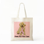 Golden Retriever Breast Cancer Tote Bag