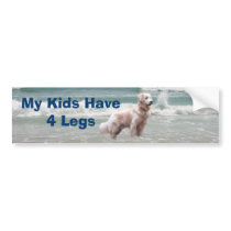 Golden Retriever Bumper Sticker My Kids Have 4Legs